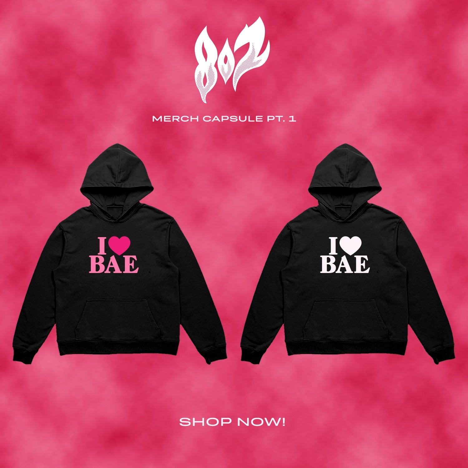 "I LOVE BAE" Black Hoodie