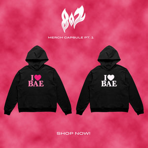"I LOVE BAE" Black Hoodie